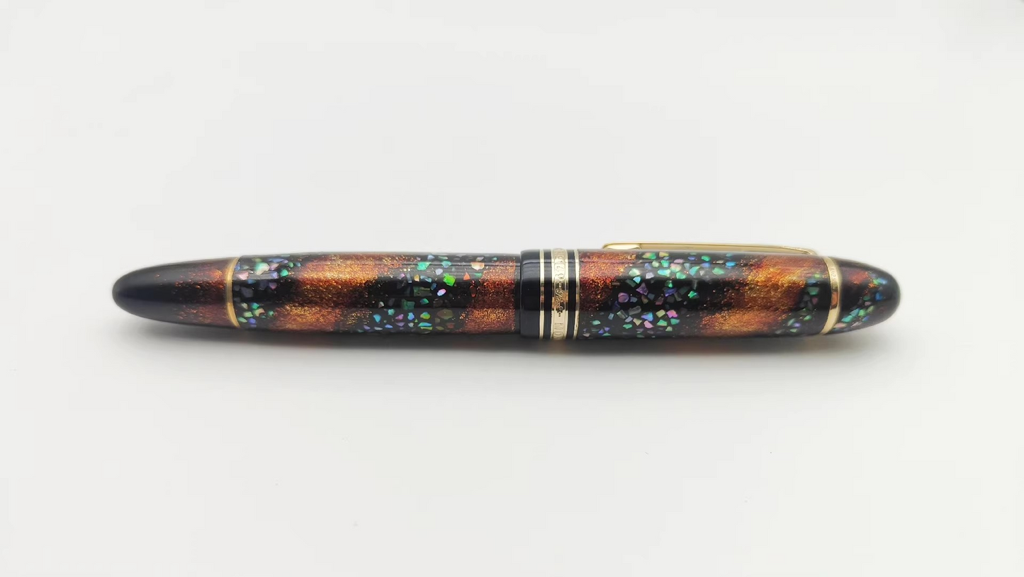 Montblanc 149 Gold Powder Lacquer(ナシジウルシ)  Raden Sazae Shell